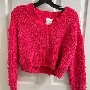 hot pink le lis sweater